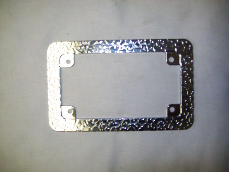 Russell motorcycle licence plate frame nugget chrome new