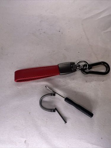 Genuine leather car keychain set for honda key ring lanyard accessories red s-1