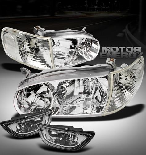 2001-2002 toyota corolla ce le s crystal jdm clear head lights+fog corner signal