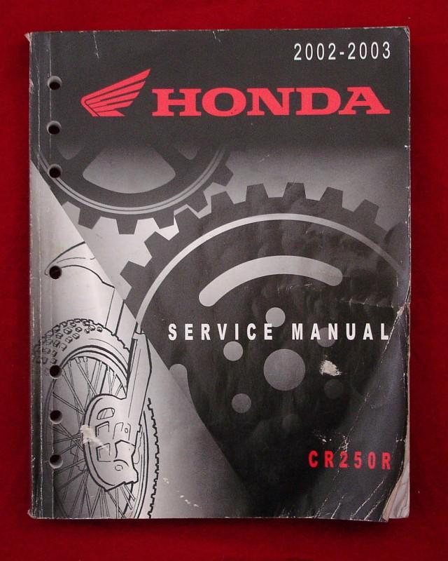 Honda 02 03 cr250 cr250r cr manual repair factory honda oem shop vintage racing