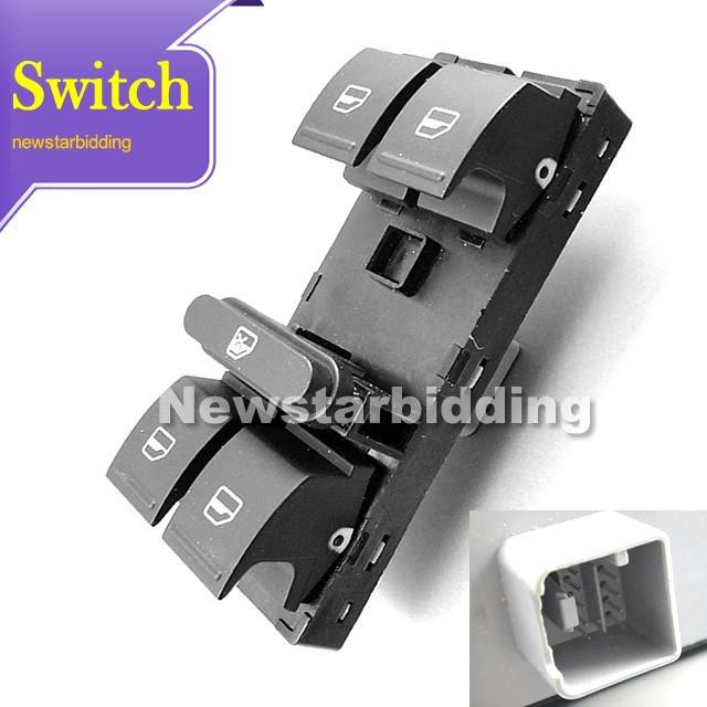 Vw golf jetta passat front left master power window switch 4 door 1k4959857/b