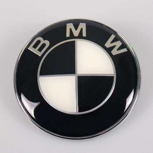 Bmw white black style hood trunk roundel badge emblem e36 e46 82mm e90 f30