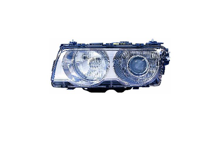 Driver side replacement headlight chrome housing hid type 99-01 bmw 7 series