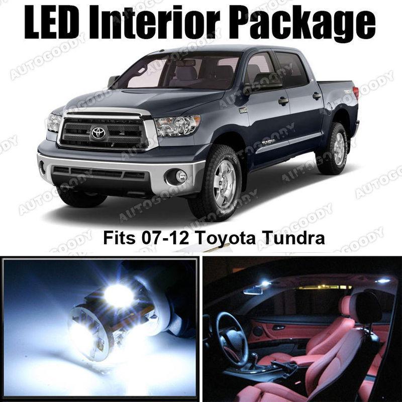 9 x white led lights interior package for toyota tundra