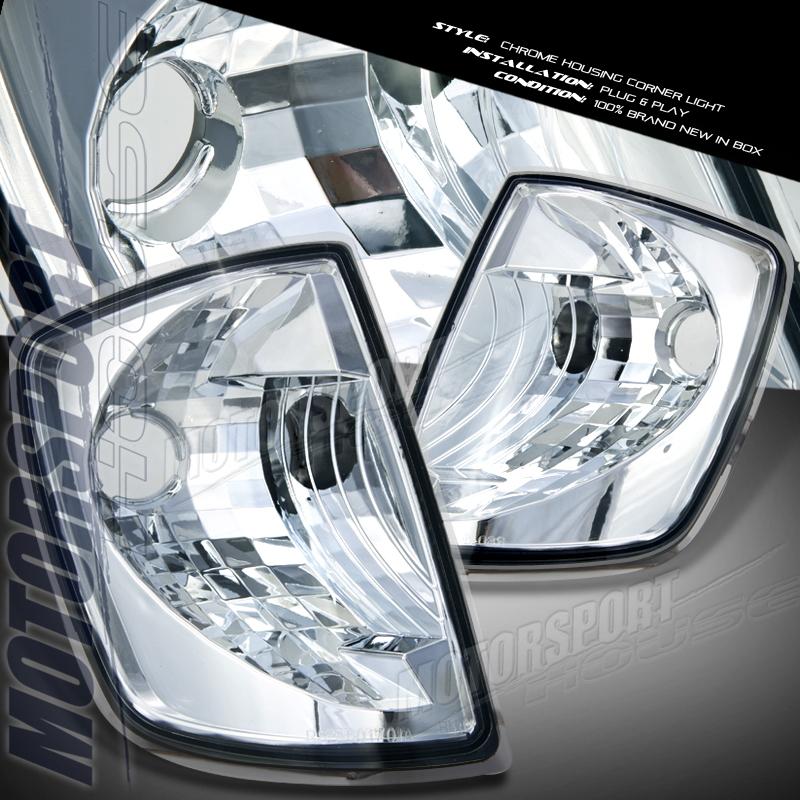 94-95 mercedes benz euro chrome signal corner lights lamp pair for e-class w124