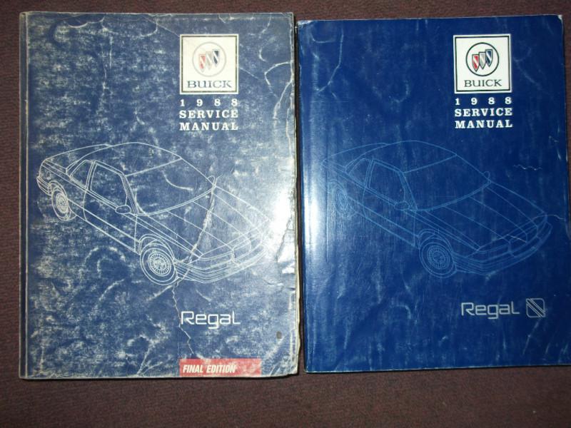 1988 buick regal service shop repair manual set oem factory books 