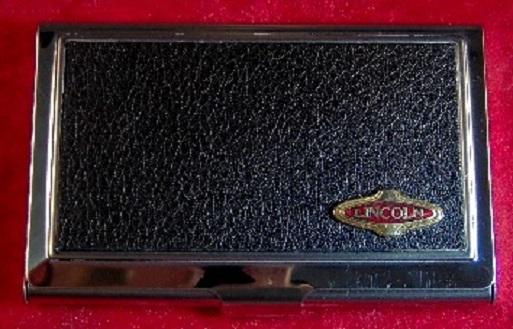 Lincoln - stainless steel & leather business card case