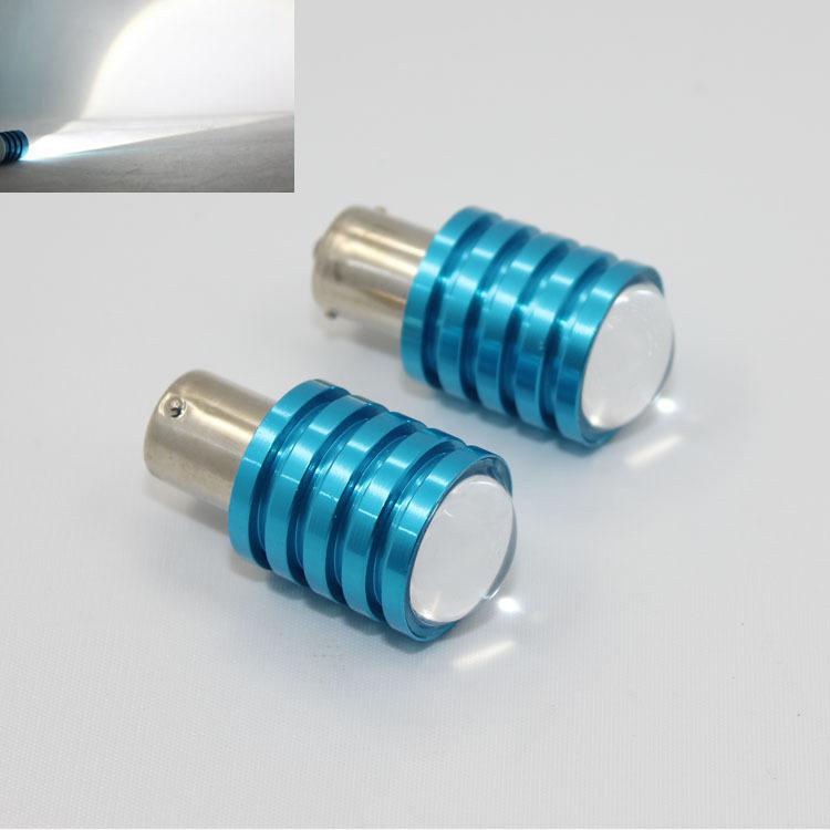 2x white 1156 ba15s cree q5 7w high power high quality auto reverse led light 