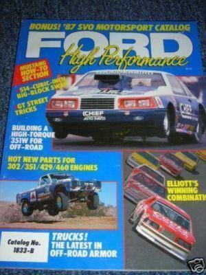 1987 ford mustang motorsport svo high performance book