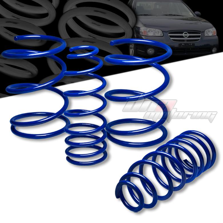 00-03 nissan maxima blue 2" drop suspension lowering springs/spring 275/225lb