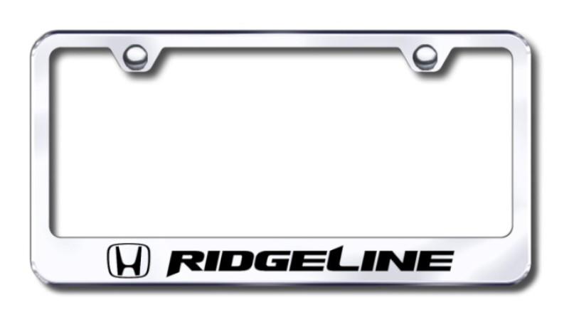 Honda ridgeline  engraved chrome license plate frame -metal made in usa genuine