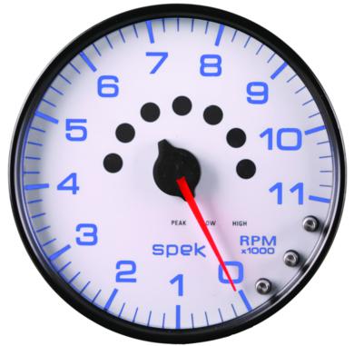 New spek pro  5" inch tachometer 8k, 11k white /black/silver