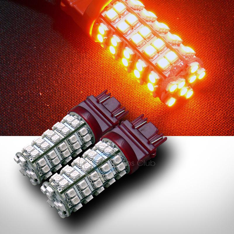 2 3157 amber/orange 68 3528 smd/smt led brake/stop tail light bulb dc 12v aa29