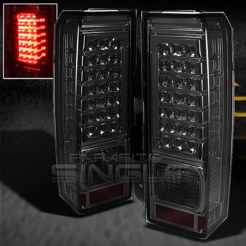 Smoked 05-09 hummer h3 sport full led tail lights+led light bar tube lamps pair