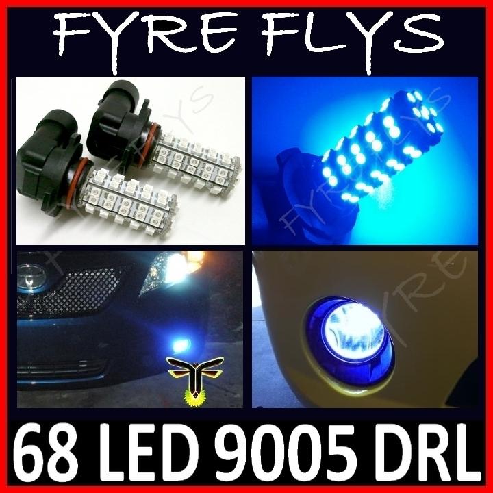 Blue 68 smd led drl fog lights bulbs 9005 9040 9140 9145 9055 9155 h10 20,000k