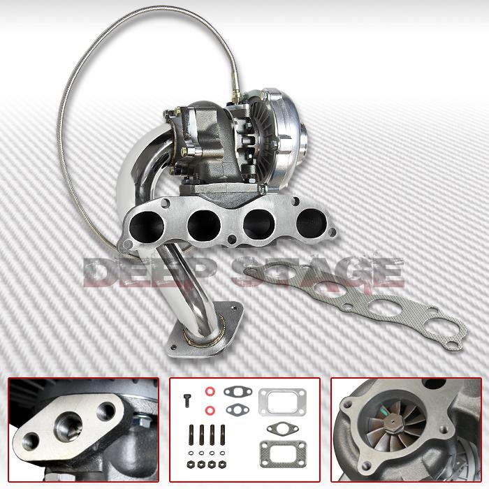 T04e turbo upgrade kit+cast exhaust manifold+downpipe+wastegate acura rsx dc5