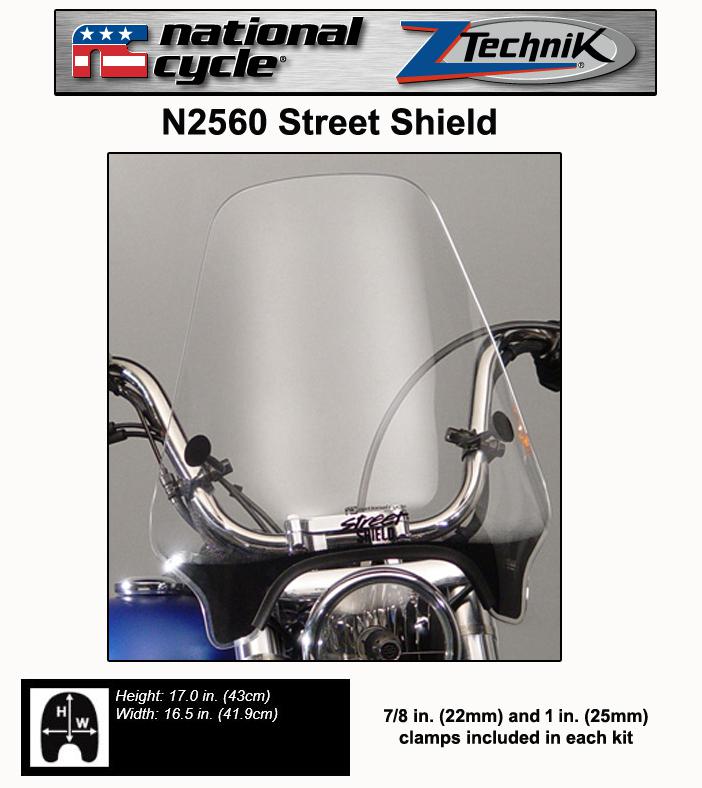 Harley fxst softail standard 1984-90, 99-12  national cycle street shield n2560