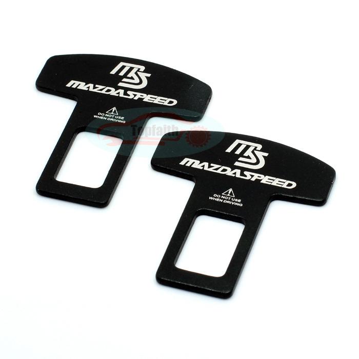 2x car safety seat belt buckle alarm clasp stopper eliminator for mazdaspeed ms