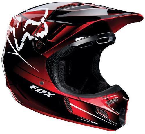 New 2013 fox racing v4 future red carbon helmet size - x large 57-59cm 03519-003