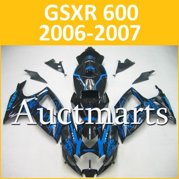 Fit suzuki gsxr 750 gsxr 600 06 07 gsx-r 2006 2007 fairing bodywork k6 g69 b12