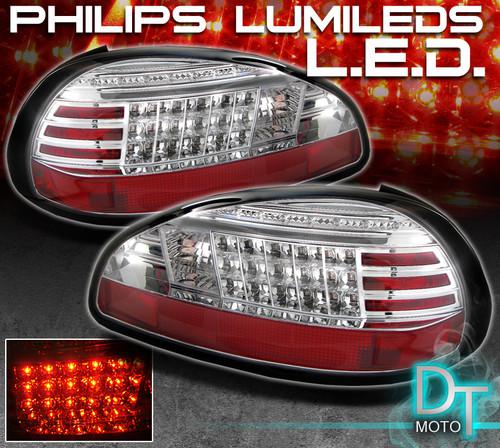 97-03 pontiac grand prix philips-led perform clear tail brake lights left+right