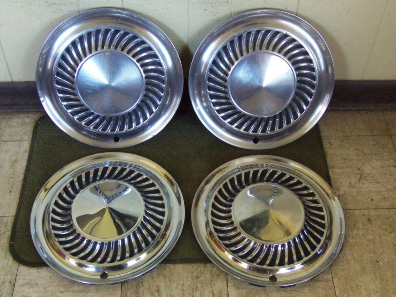 1959 ford 14" hub caps set of 4 wheel covers 