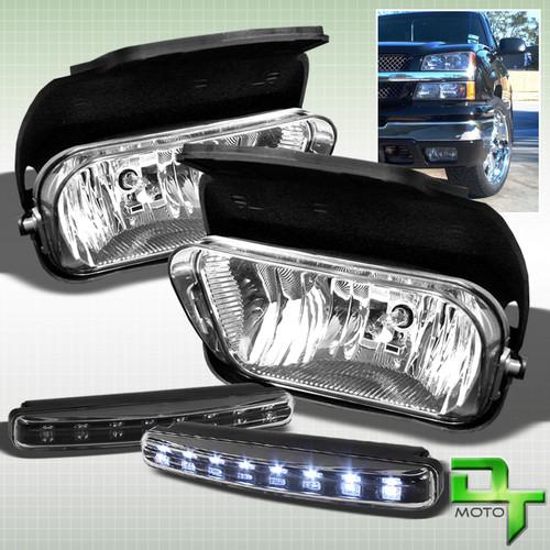 03-06 silverado 04-06 avalanches replacement fog lights+bulbs+led bumper lamp