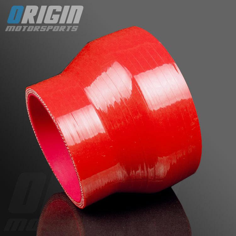 Red 3" to 4" turbo intake silicone straight reducer hose pipe coupler 76mm-102mm