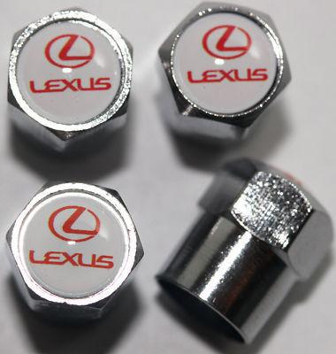 Lexus white tire valve stem caps ct is gs ls rx 250 350 ct 200 free shipping