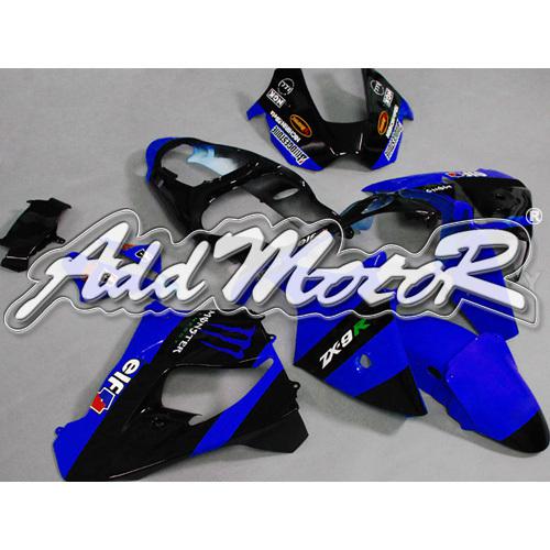 Yes2yeah fairing fit zx-9r 00 01 zx9r 2000 2001 blue black abs 90w34