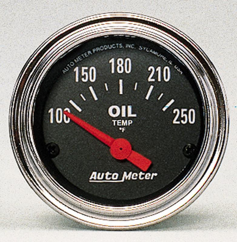 Auto meter 2542 traditional chrome electric oil temperature gauge