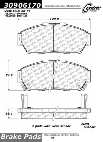 Centric-power slot 309.06170 street performance 94-01 integra