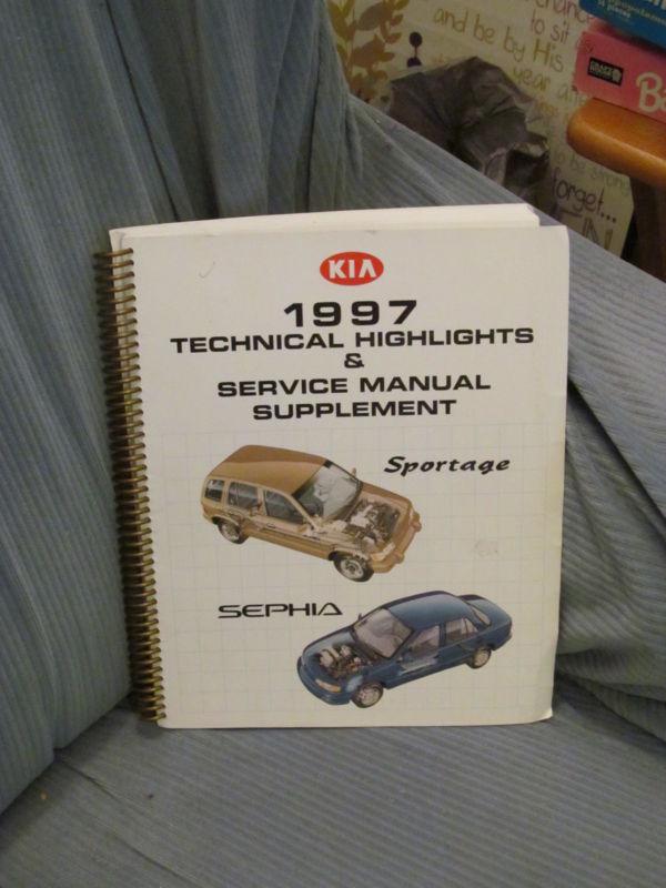 1997 kia sephia & sportage technical highlights & service manual supplement book