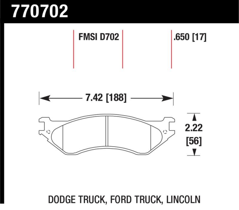 Hawk performance 770702 premium oes; disc brake pads