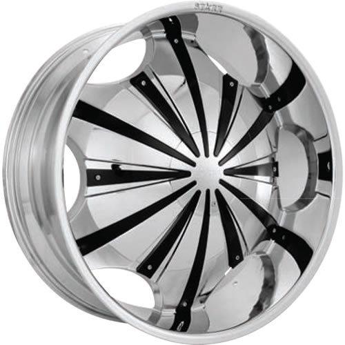 28x10 chrome starr slash wheels 5x115 5x5.5 +15 dodge challenger srt8 ram 1500