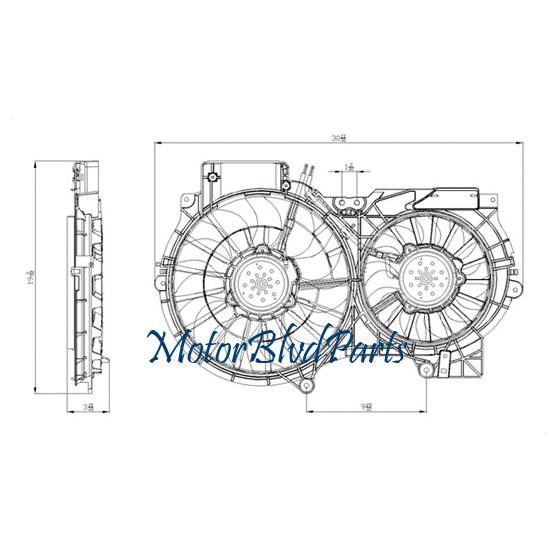 05 06 07 08 audi a6/a6 quattro 3.0l/3.2l v6 radiator and condenser fan assembly