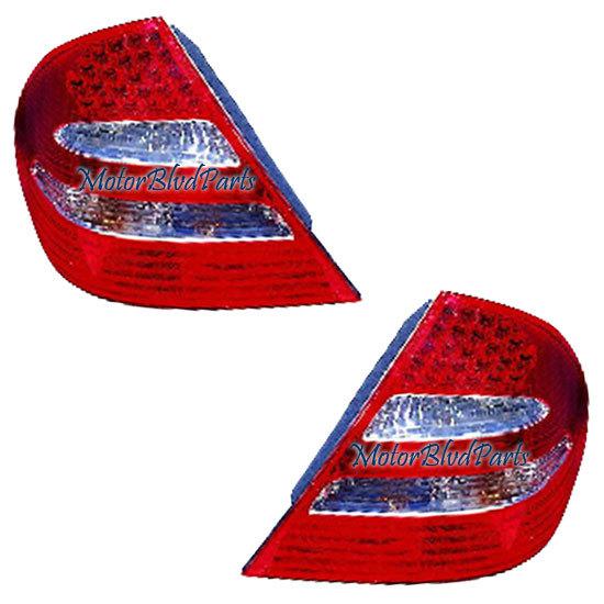 03-06 benz e class w211 tail lights lamps lh + rh pair