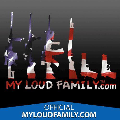 My loud family decal stickers us flag edition