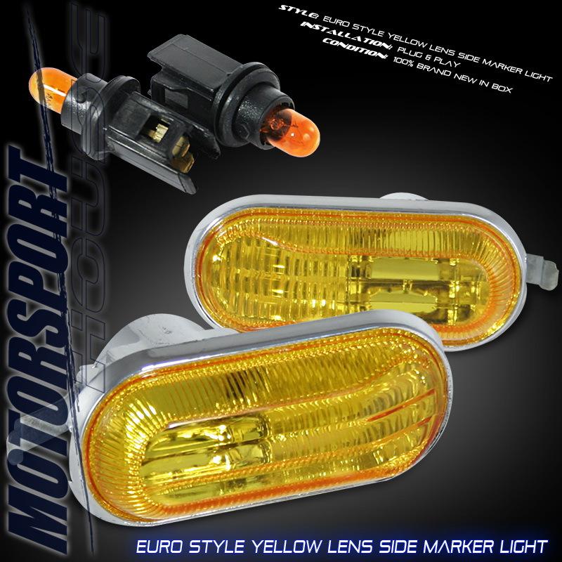 2000-2005 honda s2000 coupe euro style amber side marker signal lights lamps l+r