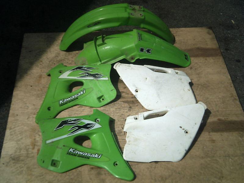 1994 kawasaki kx250 front rear fender radiator shrouds side covers kx 250 125 98