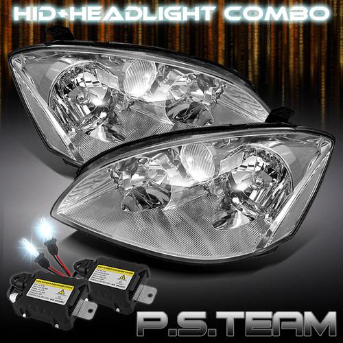 02-04 nissan altima crystal headlights lights lamps+6000k xenon slim hid kit