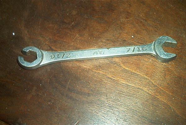 Mac 7/16" open end  line wrench. cob14. 5 1/2"