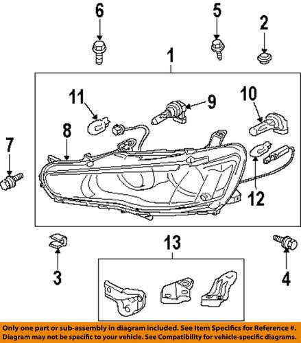 Mitsubishi oem 8301c362 headlight-headlamp assembly