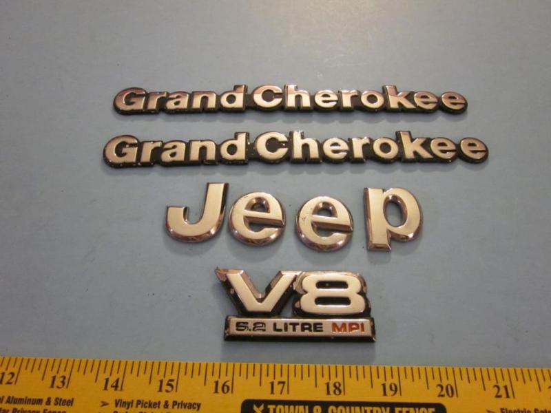 Jeep grand cherokee v8 5.2 litre chrome body emblems