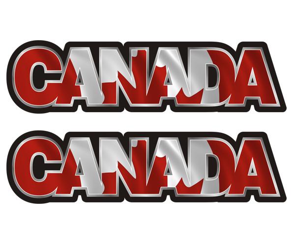 Canada decal set 4"x1" canadian maple leaf vinyl bumper sticker zu1