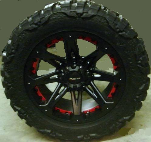 18" ballistic jester rim & tire nitto mud grappler 37"