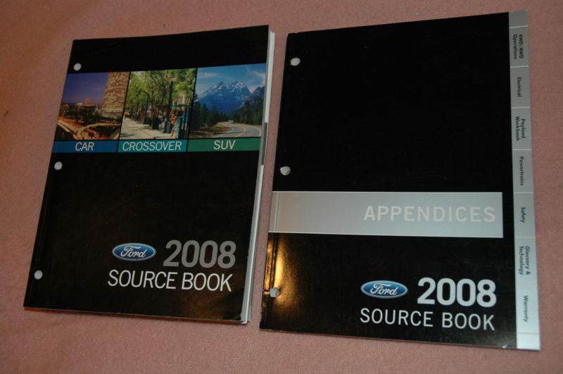 Rare 2008 ford source book & appendices shelby gt500 & all car crossover suv