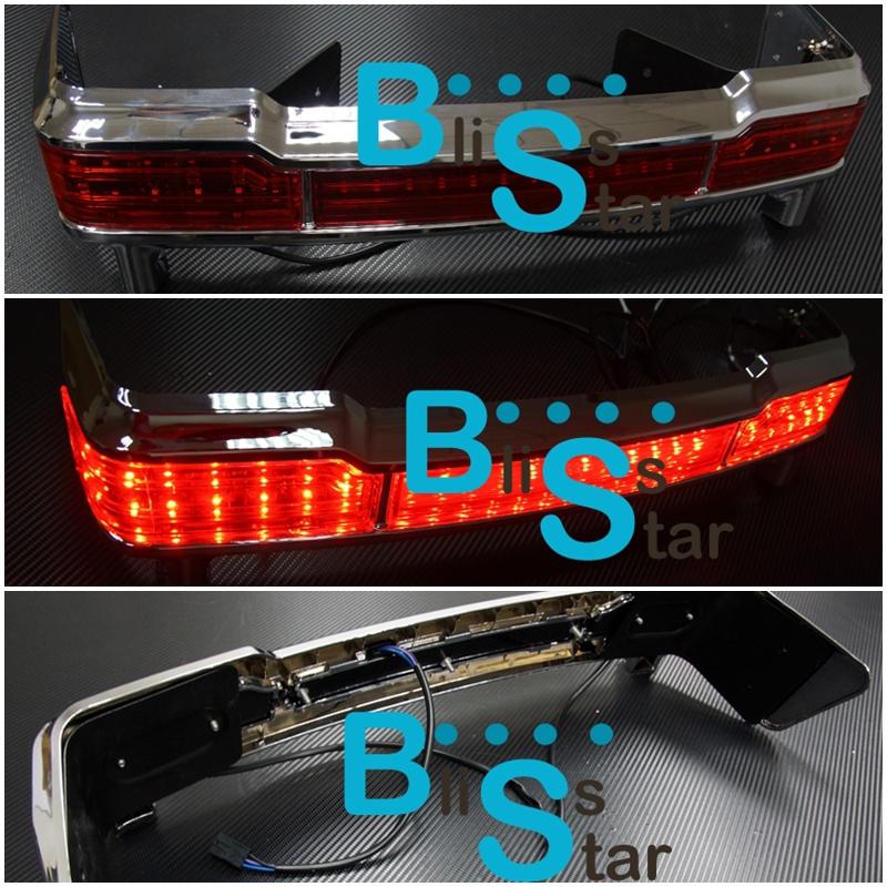 Led chrome tail brake light bar fit harley davidson 97up touring electra ultra