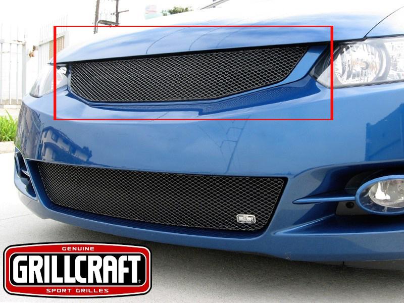 2009-2011 honda civic grillcraft upper 1pc black grille insert mx grill hon1153b