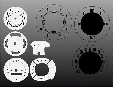 1964-1965 chevrolet malibu chevelle instrument cluster white face gauges 64-65